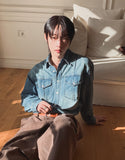Mute Double Pocket Washed Denim Shirt