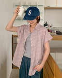 Ilan Summer Check Roll-up Short Sleeve Shirt