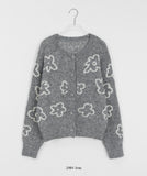 Hinko Flower Wool Button Cardigan