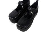 6cm Round Platform Sole Mary Jane Loafers