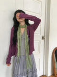 Kiho Round Boucle Summer Cardigan