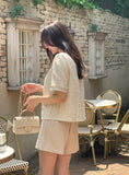 Robs Round Tweed Short Sleeve Jacket