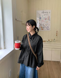 Nellicky Pintuck Round Collar Blouse