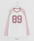 Ryan Printing Stripe Over Long Sleeve Tee