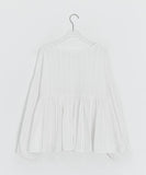 Kentit Stripe Shirring Button Blouse