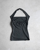 Ar Cowl Neck Halter Tube Top