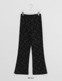Vigenna Flower Bootcut Banding Pants