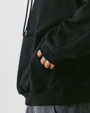 Cut-off Unbalance Pocket Hoodie