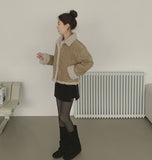 Wool Side Slit Skirt Pants