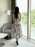 Hazel Pattern Sleeveless String One Piece