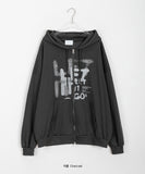 Mitsuna two-way printing hood zip-up