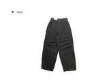 Fork Cut Snap D-Ring Cotton Wide Pants