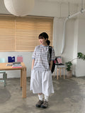 Yoha Color Matching Check Short Sleeve Tee