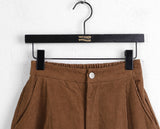 Beeton Back Banding Pintuck Corduroy Long Wide Pants