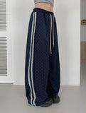 Tuki Dot Lace Line Track Wide Pants
