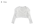 Public Cable Knit Crop Cardigan