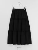 Haltri Lace Tiered Banding Long Skirt