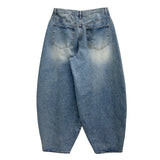 Jet Washing Balloon Denim Pants