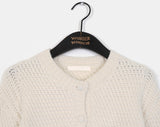 Benson waffle frill knit cardigan