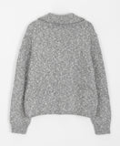 Soapt mix color wool bokashi collar cardigan