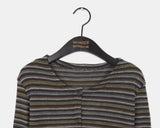 Soron Bohemian Stripe Button Cardigan