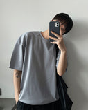 Incision fine round short sleeve tee