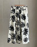 Mona Rose Flare Banding Long Skirt