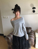 Mora Off-Shoulder Hood Sweatshirt