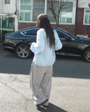 Gazun Back Pocket Patch Point Pin Tuck Pile Wide Pants
