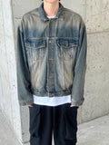 Worked denim jacket