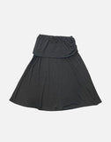 Cutout punching midi skirt