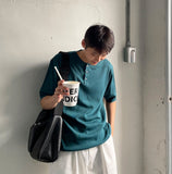 CK linen henly half knit