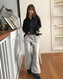 Rua Stud Banding Wide Training Jogger Pants