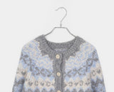 Feeder Nordic Snowflake Hairy Knit Cardigan