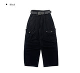 [Belt SET] Trum Big Pocket Cargo Wide Pants