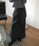 FLOWING DART DRAPE SKIRT