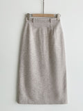 Belize Wool H-line Long Skirt