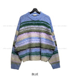 Sherbet mohair stripe knit