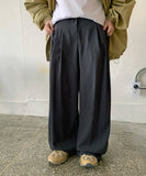 Link Pintuck Wide Slacks