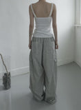 Utility Check Cargo Balloon Pants