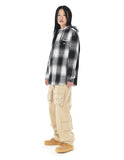 HOODED OMBRE CHECK SHIRT