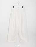 Tenmill Pintuck Cotton Wide Pants