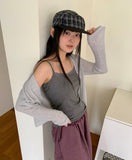 Dava Cotton Check Strap Camp Cap Hat