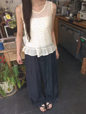 [BAONHAUS] Koinen Flower Frill Layered Sleeveless