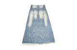 Haul Damage Washing Denim Long Skirt