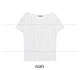 [U-BASIC] Summer Daily Boat Neck Loose Short Sleeve