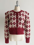 Obel Argyle Puff Knit Cardigan