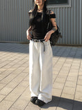 Jed Off-Shoulder Shirring T-shirt