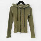 Wibbi Ribbed Hood Zip-Up