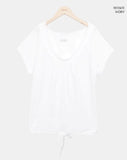 Shutin Big Dot Off-Shoulder Short Sleeve T-Shirt